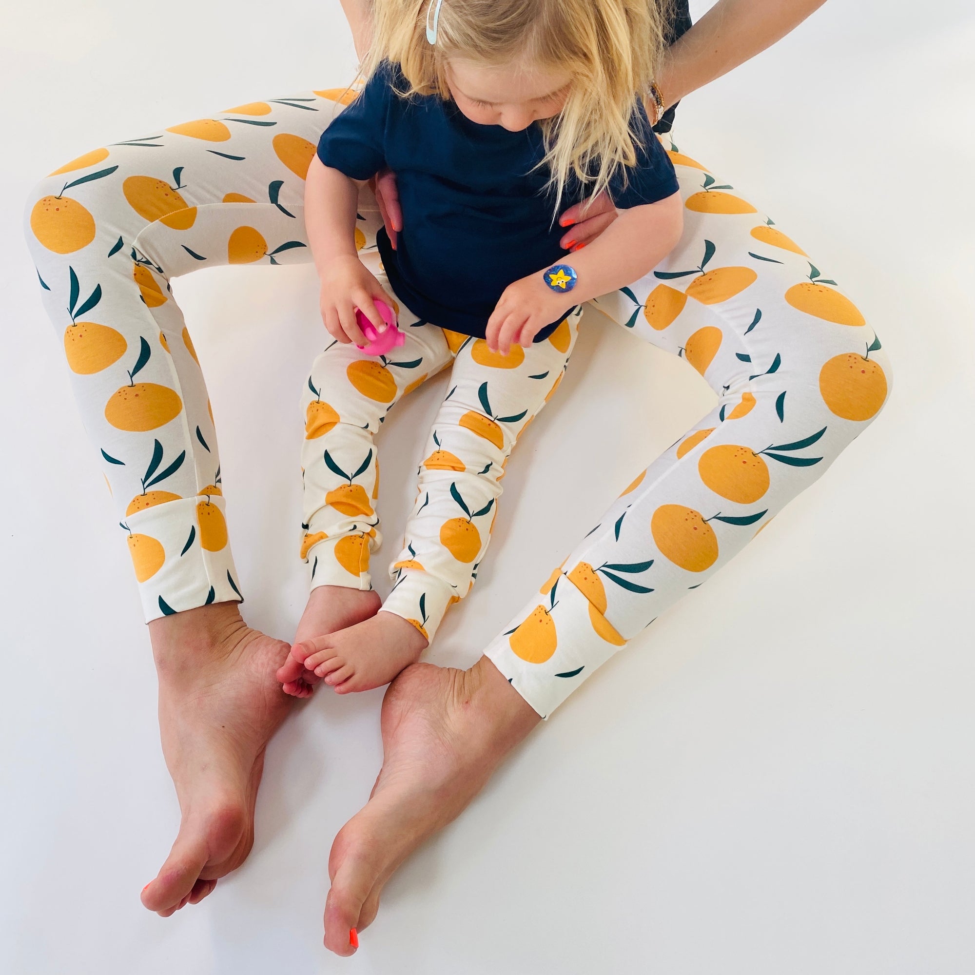 Cream 'Clementine Grove' Adult Organic cotton leggings