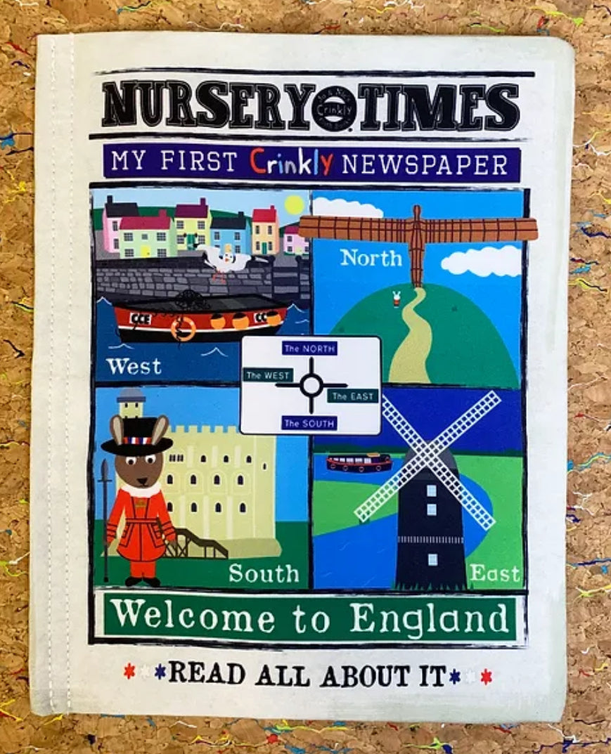 Nursery Times Crinkly Newspaper. - ENGLAND - rhyme & first words