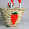 Handmade Moroccan straw basket with Carrot Crochet 🥕