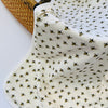 Eddie & Bee organic cotton Baby Pram/ Cot Blanket  in Cream "Bumble Bees" print.