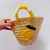 🍋Handmade Moroccan straw basket with Lemon Crochet 🍋