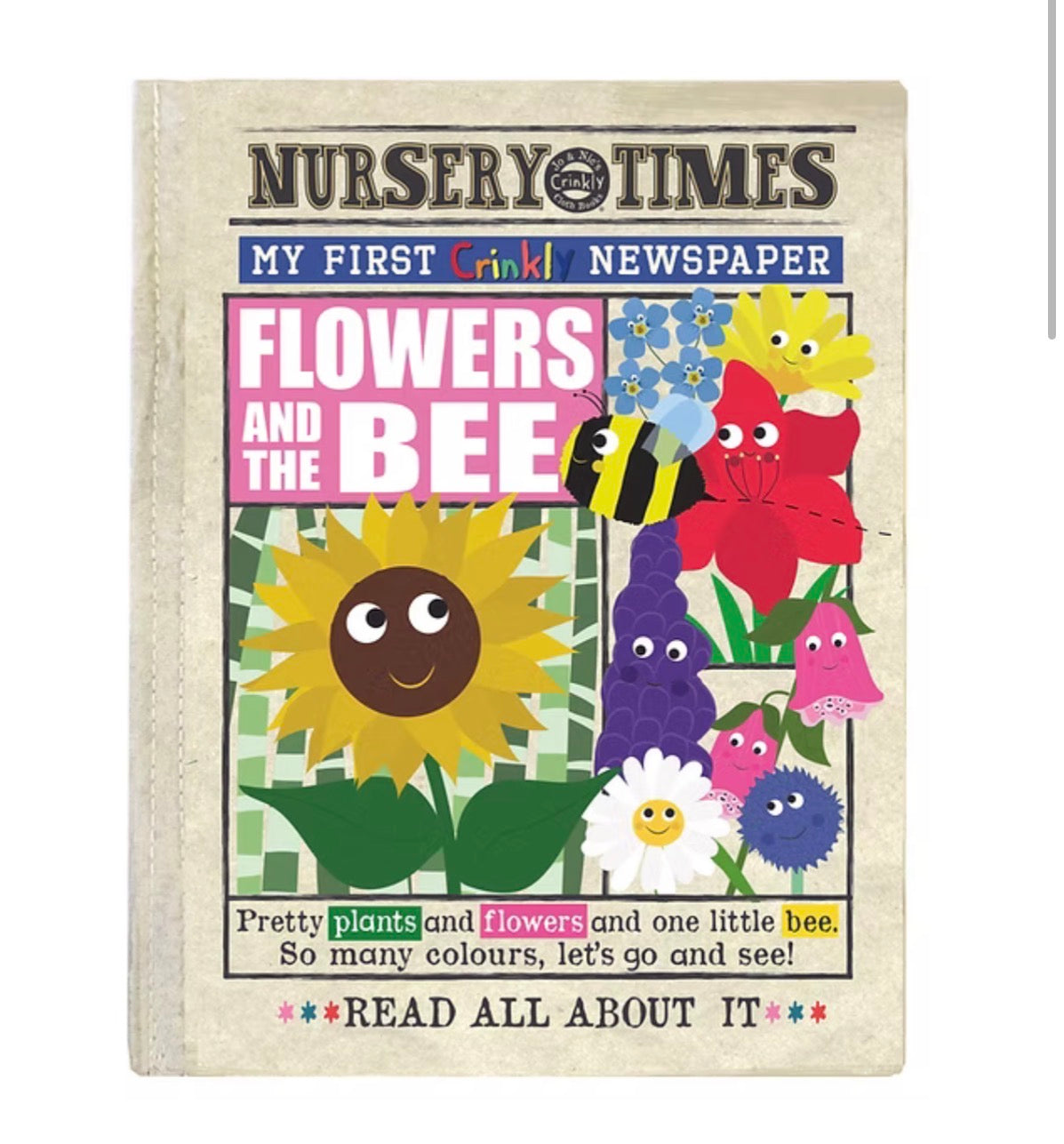 Jo & Nic's Crinkly Cloth Books - Flower and the Bee - Rhymes