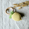 Handmade crochet rattle Lemon - Yellow