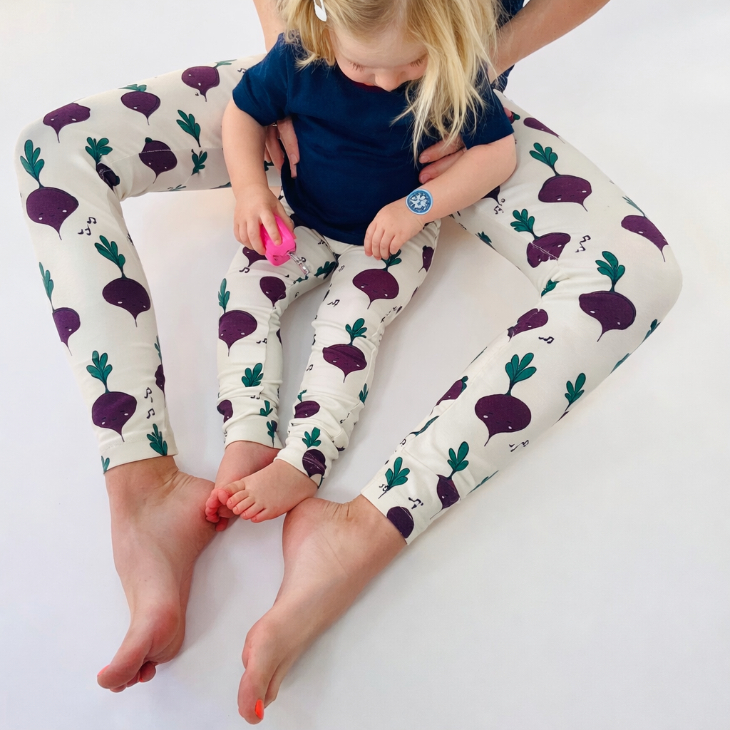 Oat 'Beetroot' Adult Organic cotton leggings