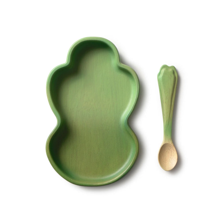 Oli & Carol Plate and Spoon Set - Kendall the Kale