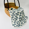 Eddie & Bee organic cotton Baby Pram/ Cot Blanket  in Cream " Blueberries " print.