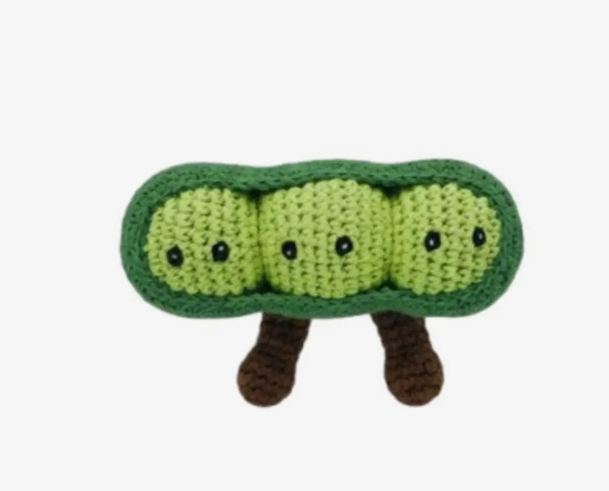 Organic cotton fair trade Peas in the Pod baby rattle