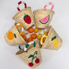 🍒Handmade Moroccan straw basket with Cherry Crochet🍒