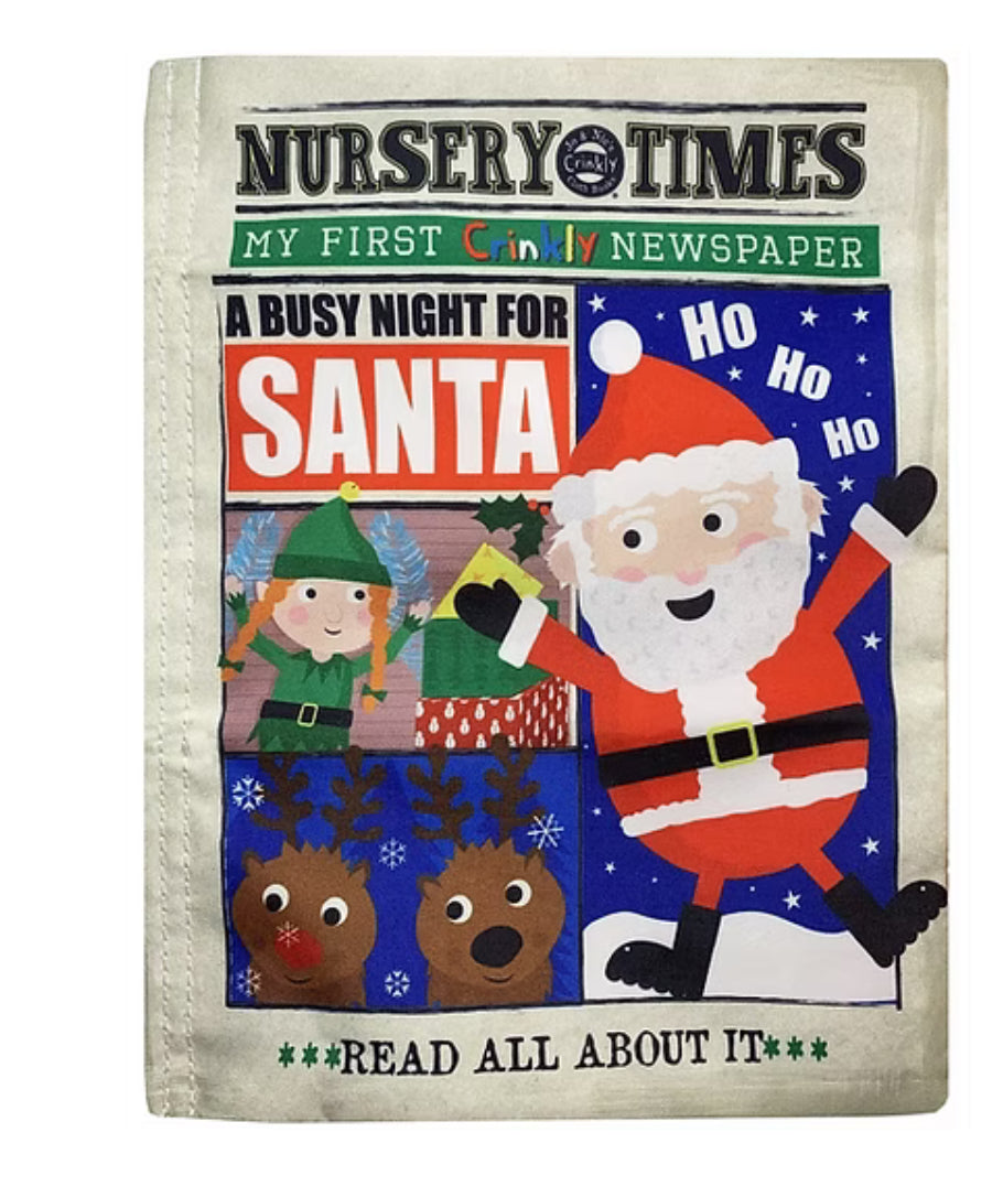 Nursery Times Crinkly Newspaper - A Busy Night for Santa