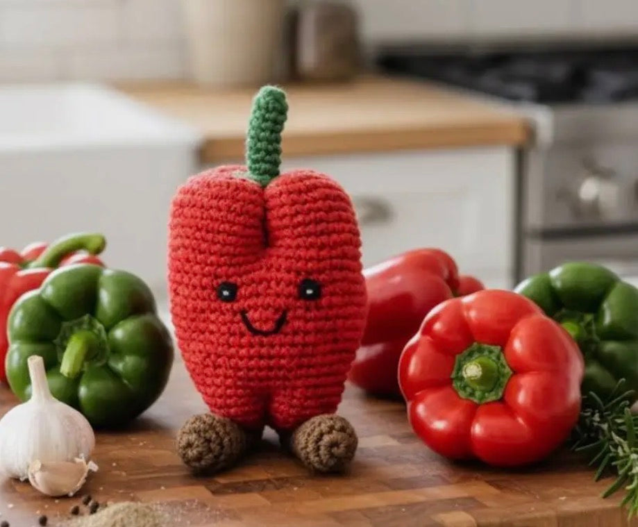 Organic cotton fair trade Pepper baby rattle