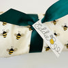 Eddie & Bee organic cotton Baby Pram/ Cot Blanket  in Cream "Bumble Bees" print.