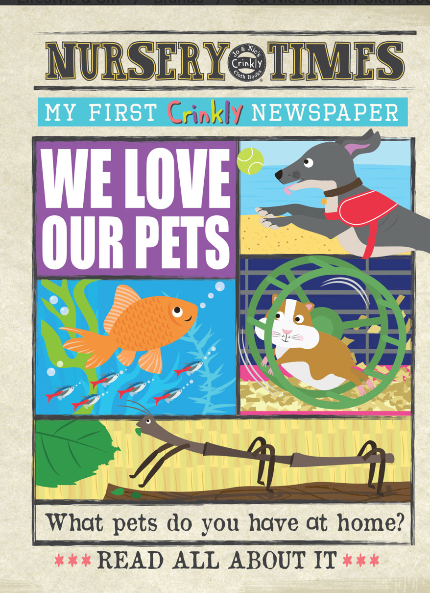 Jo & Nic's Crinkly Cloth Books - We Love Our Pets
