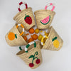 🍒Handmade Moroccan straw basket with Cherry Crochet🍒