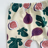 Eddie & Bee organic cotton leggings in Cream "Fig" print.