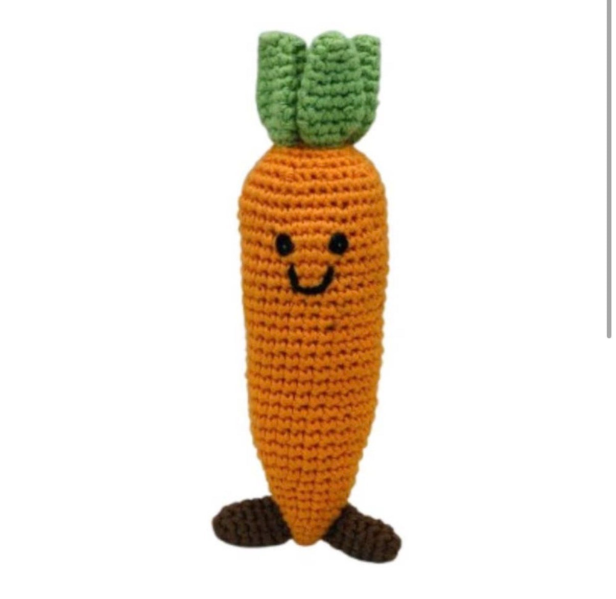 Springtime Baby Carrot Rattle – Organic Cotton Toy