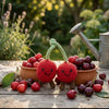 Organic cotton fair trade Cherry baby rattle