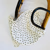 Eddie & Bee organic cotton Baby Pram/ Cot Blanket  in Cream "Bumble Bees" print.