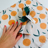 🍊 Organic Cotton Muslin Dribble Cloth muslins – Clementine Print