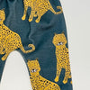 Eddie & Bee organic cotton leggings in Teal  "Happy leopard " print.