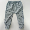 Eddie & Bee organic cotton leggings in Blue/ Grey fleck print .