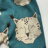 Eddie & Bee organic cotton leggings in Blue "Snow Leopards" print.