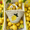 🍋Handmade Moroccan straw basket with Lemon Crochet 🍋