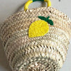 🍋Handmade Moroccan straw basket with Lemon Crochet 🍋