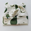 Eddie & Bee organic cotton Baby hat with ears  in Cream " Pears" print.