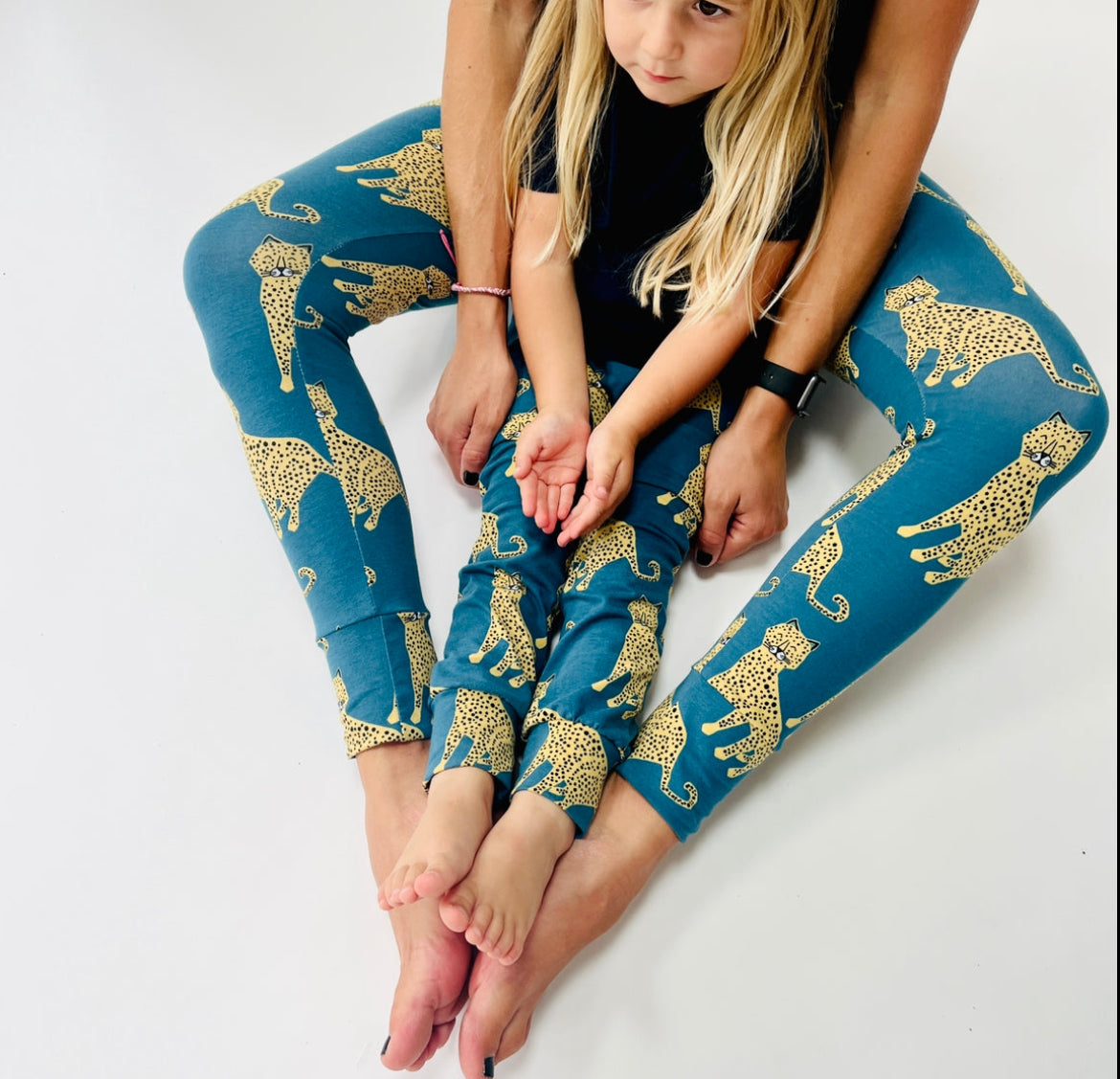 'Happy Leopards' Adult Organic cotton leggings