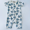 Eddie & Bee Organic cotton playsuit in "Blueberry” print