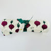 Eddie & Bee organic cotton Baby Pram/ Cot Blanket  in Cream " Beetroot" print.