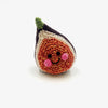 Handcrafted Playful Fig Baby Rattle - Organic Cotton Crochet