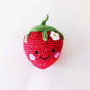 Handcrafted Sweet Strawberry Baby Rattle -Organic Cotton Toy
