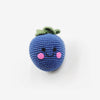 Handcrafted Playful Blueberry Baby Rattle - Organic Cotton Crochet