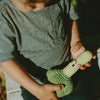 Handcrafted Playful Radish Baby Rattle - Organic Cotton Crochet