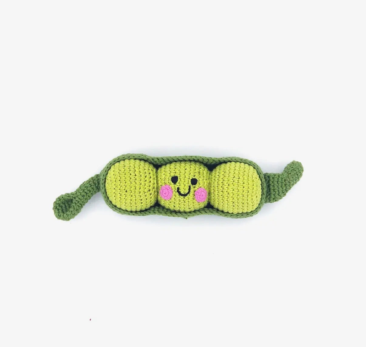 Organic cotton fair trade Peas in the Pod baby rattle