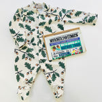 Little Acorn Sleep suit and Nature Trail Crinkly Newspaper Gift Set