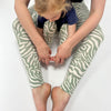 Sage 'Tiger Stripes ' Adult Organic cotton leggings