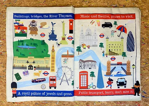 Nursery Times Crinkly Newspaper - Busy day in London