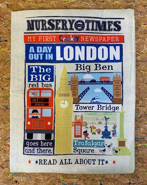 Nursery Times Crinkly Newspaper - Busy day in London