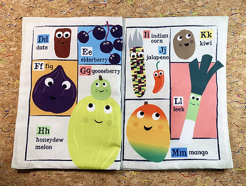 Nursery Times Crinkly Newspaper - A Fruit & Vegetable alphabet