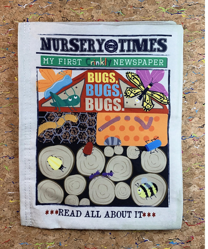 Nursery Times Crinkly Newspaper - Bugs,Bugs,Bugs