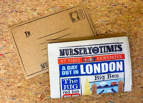 Nursery Times Crinkly Newspaper - Busy day in London