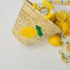 🍋Handmade Moroccan straw basket with Lemon Crochet 🍋