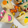 🍒Handmade Moroccan straw basket with Cherry Crochet🍒