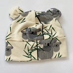 Eddie & Bee organic cotton Baby hat  in Cream " Koala Koala" print.