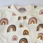 Organic cotton Pyjamas in Cream 'Rainbows' Print