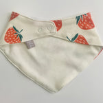 Eddie & Bee organic cotton sleepsuit  in Cream "Strawberry" print.