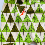 Eddie & Bee limited edition Christmas organic cotton leggings in  "Pick the perfect tree" print.