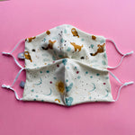 Cream “Woodland owl” Adult Face mask